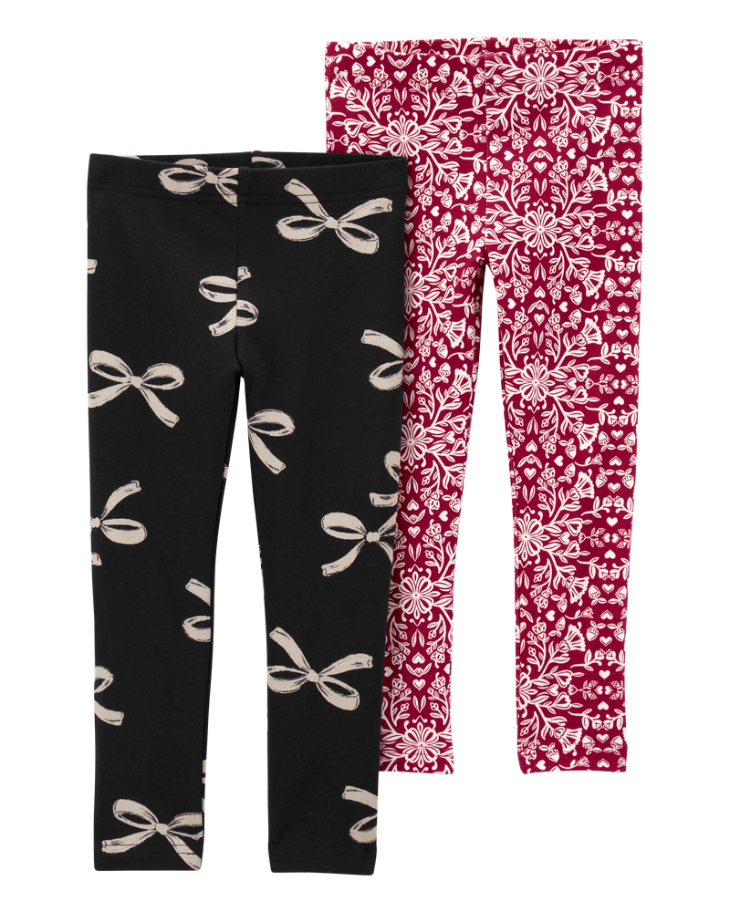 Toddler 2-Pack Holiday Leggings, image 1 of 6 slides