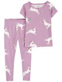 Purple - Toddler 2-Piece Unicorn 100% Snug Fit Cotton Pajamas