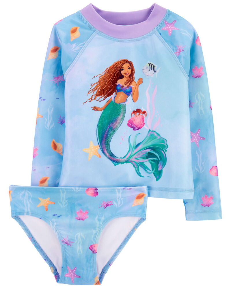 Toddler The Little Mermaid 2-Piece Rashguard Set, image 1 of 2 slides