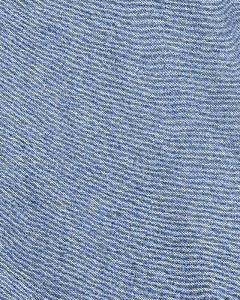 Baby Chambray Polo Romper, image 2 of 3 slides