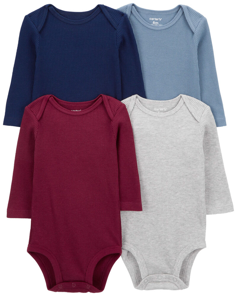 Baby 4-Pack Long-Sleeve Bodysuits, image 1 of 6 slides