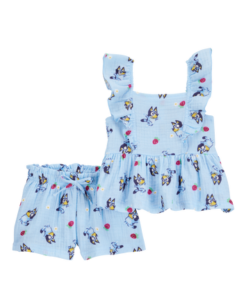 Toddler 2-Piece Bluey Outfit Set - Blue, 