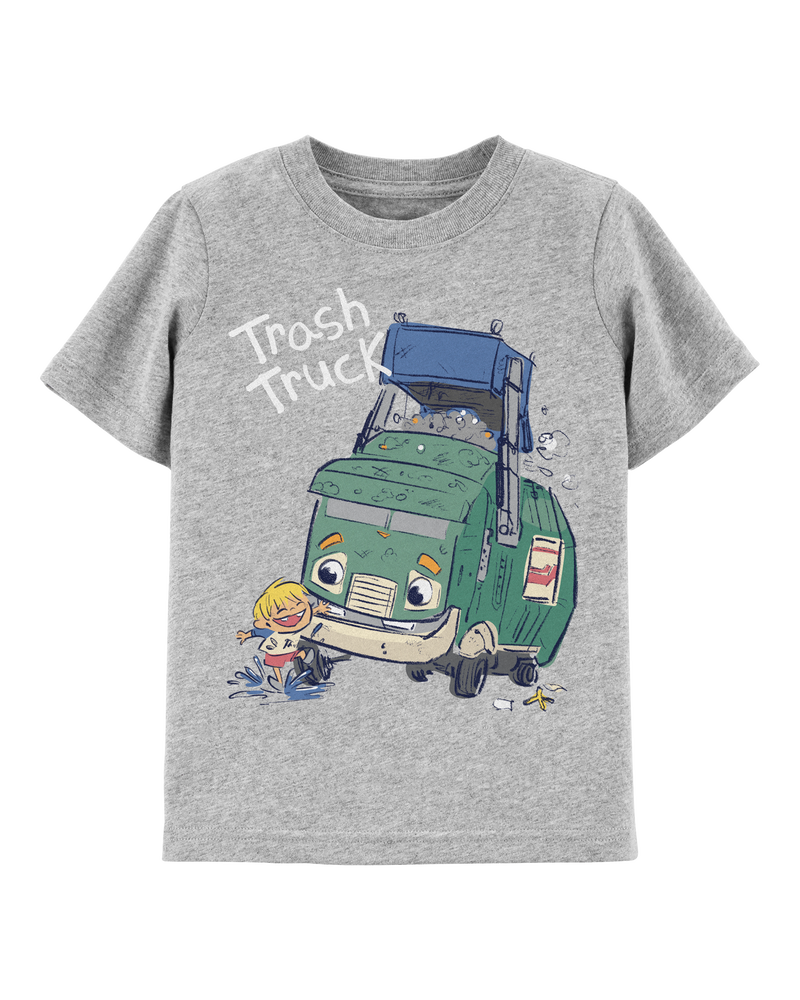 Toddler Trash Truck™ Short-Sleeve Graphic Tee - Green , image 1 of 2 slides