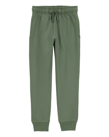 Kid Pull-On Drawstring Joggers - Green, 