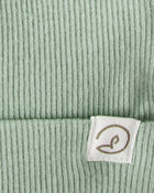 Baby 2-Pack Organic Cotton Rib Caps - Juniper Moss, Blue, image 3 of 4 slides
