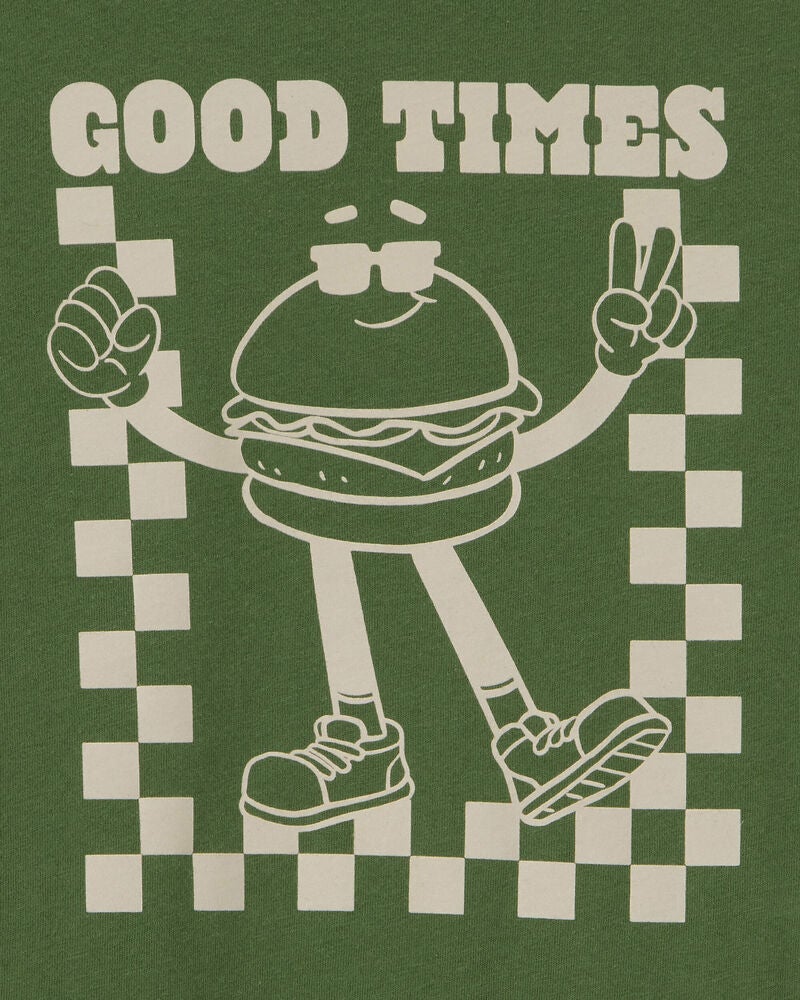 Kid Good Times Short-Sleeve Graphic Tee - Green, image 2 of 3 slides
