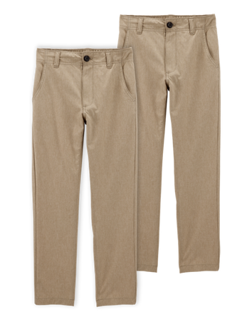 Kid 2-Pack Active Uniform Pull-On Pants - Khaki, 