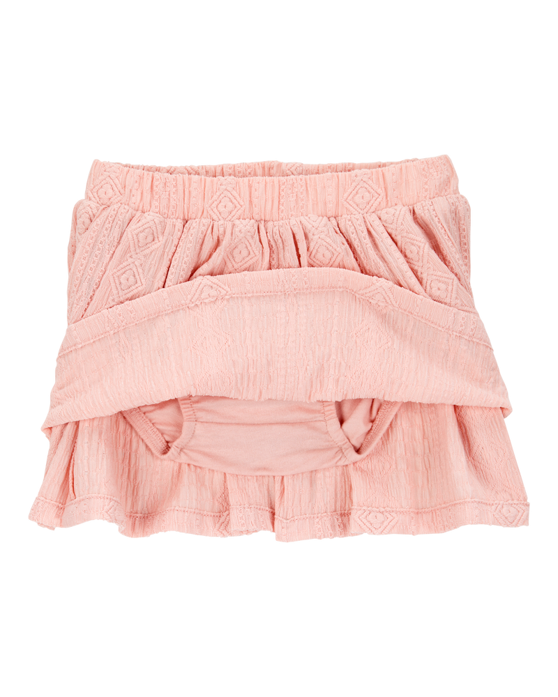 Baby Crochet Pull-On Skort - Pink, image 2 of 5 slides