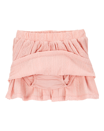 Baby Crochet Pull-On Skort - Pink, 