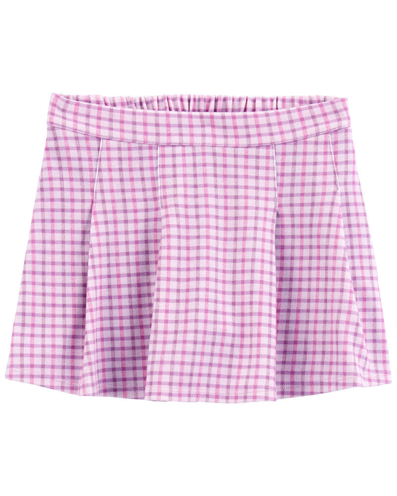 Kid Plaid Pleated Skort, image 1 of 5 slides