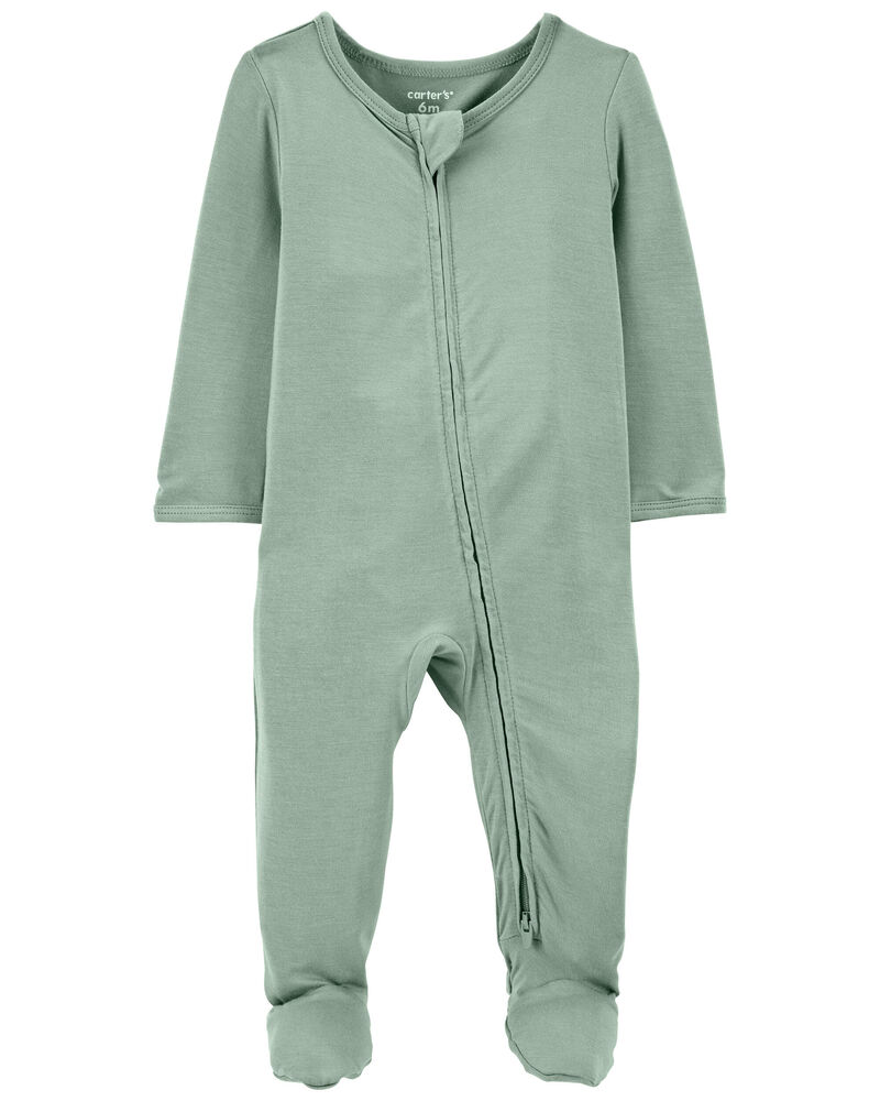 Baby Zip-Up PurelySoft Sleep & Play Pajamas, image 1 of 4 slides