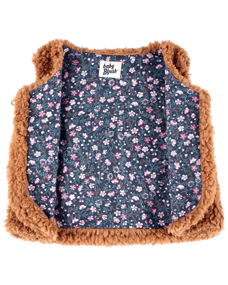 Baby Twill Lined Sherpa Vest, image 2 of 4 slides