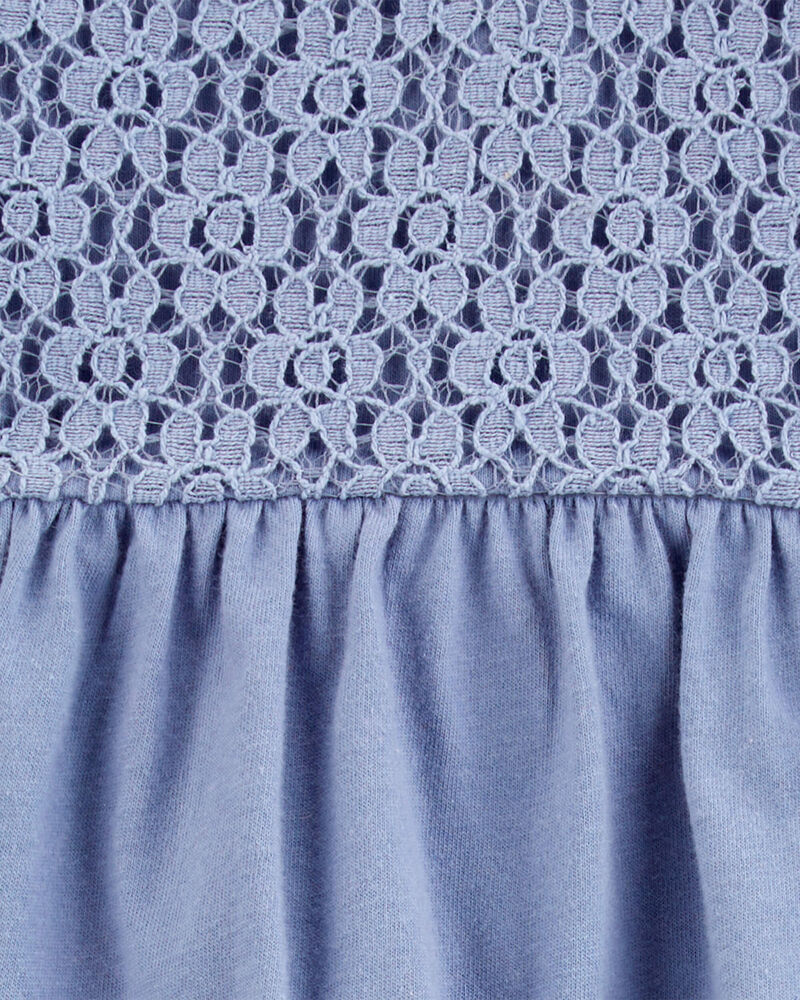 Baby Eyelet Chambray Dress, image 4 of 5 slides