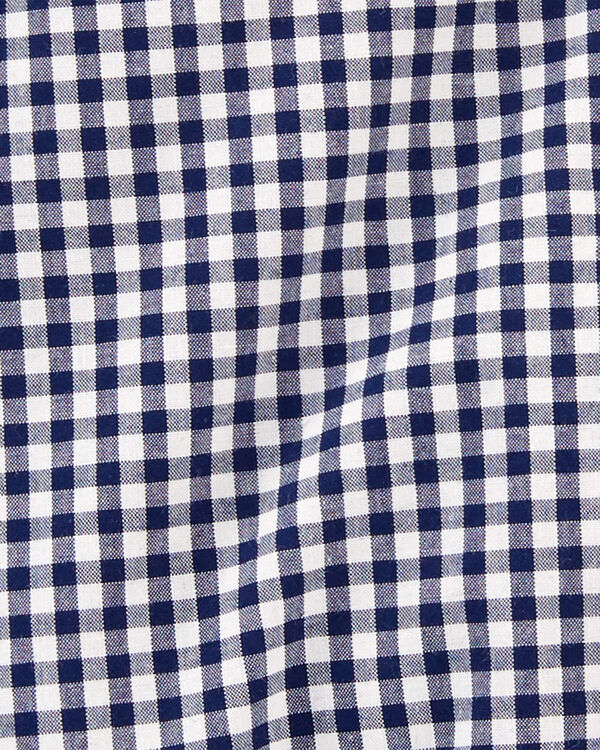 Navy Baby Gingham ButtonFront Bodysuit
