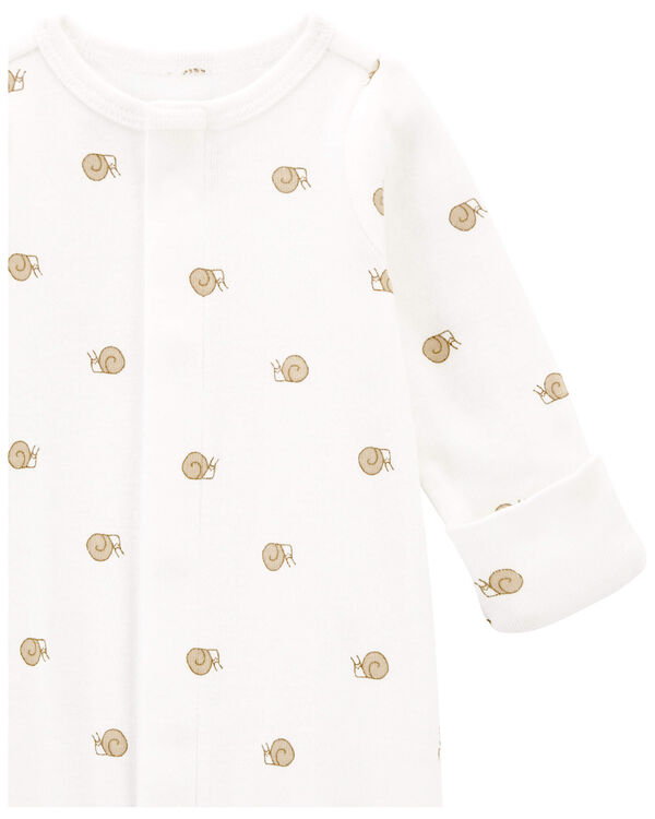Baby Preemie Snail Cotton Sleeper Gown