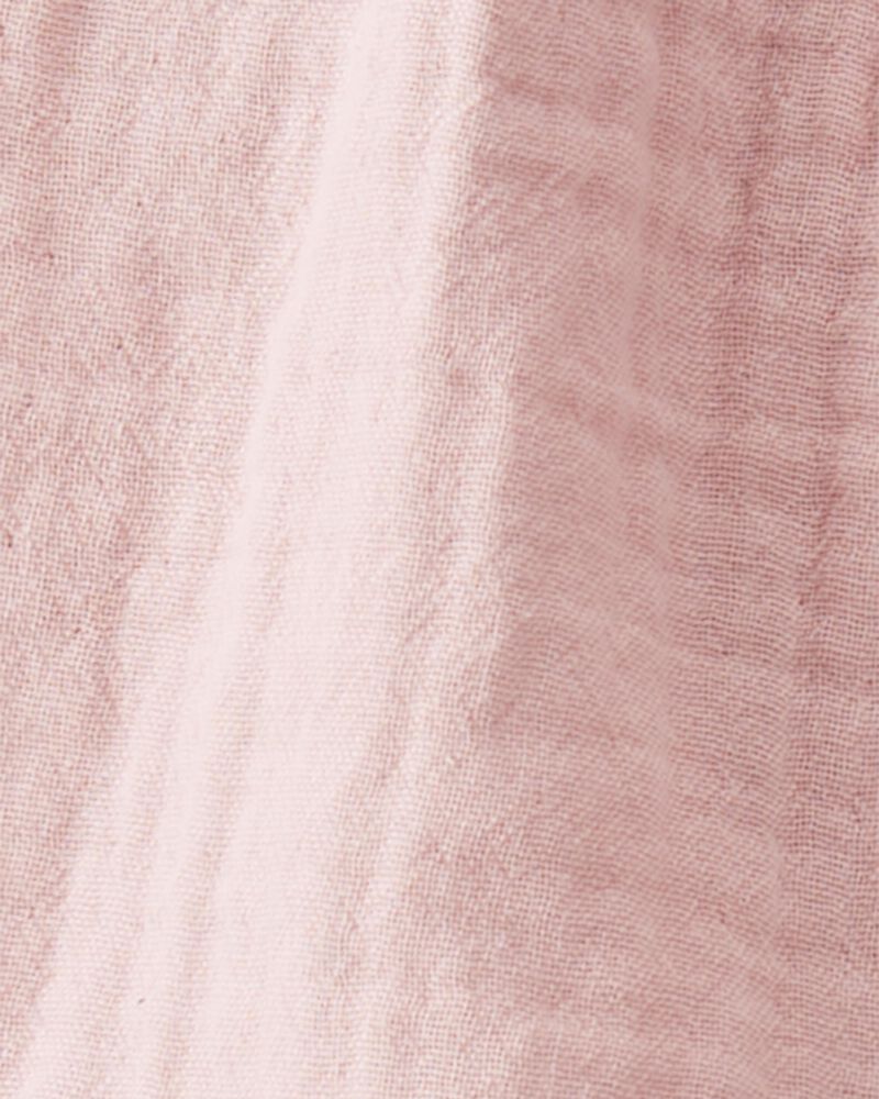 Baby Organic Cotton Gauze Button-Front Top in Perfect Pink

, image 3 of 4 slides