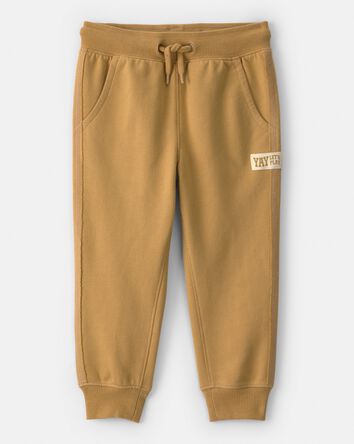 Toddler Boy French Terry Joggers - Brown, 