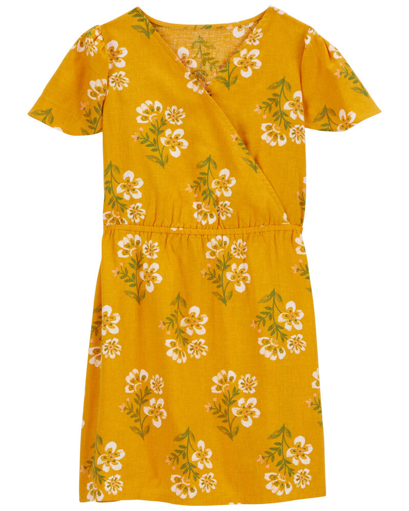 Kid Floral Linen Dress, image 1 of 4 slides