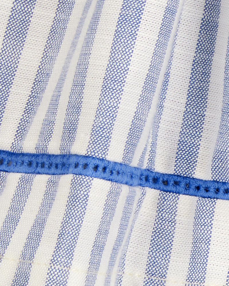 Baby Striped Pull-On Linen Look-Alike Skort, image 3 of 4 slides