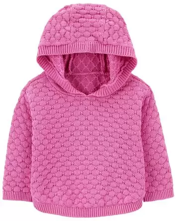 Baby Hooded Sweater Knit Top, 
