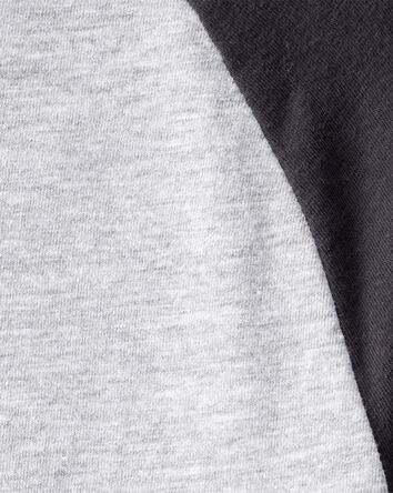 Boys Long-Sleeve Raglan Tee - Charcoal, 