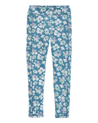 Kid Floral Active Leggings, image 1 of 6 slides