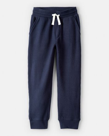 Boys Thermal Drawstring Joggers - Navy, 