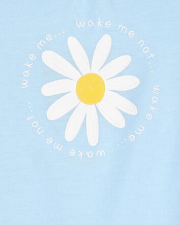 Toddler Girl Daisy Floral Loose Fit 2-Piece Pajamas - Blue, 