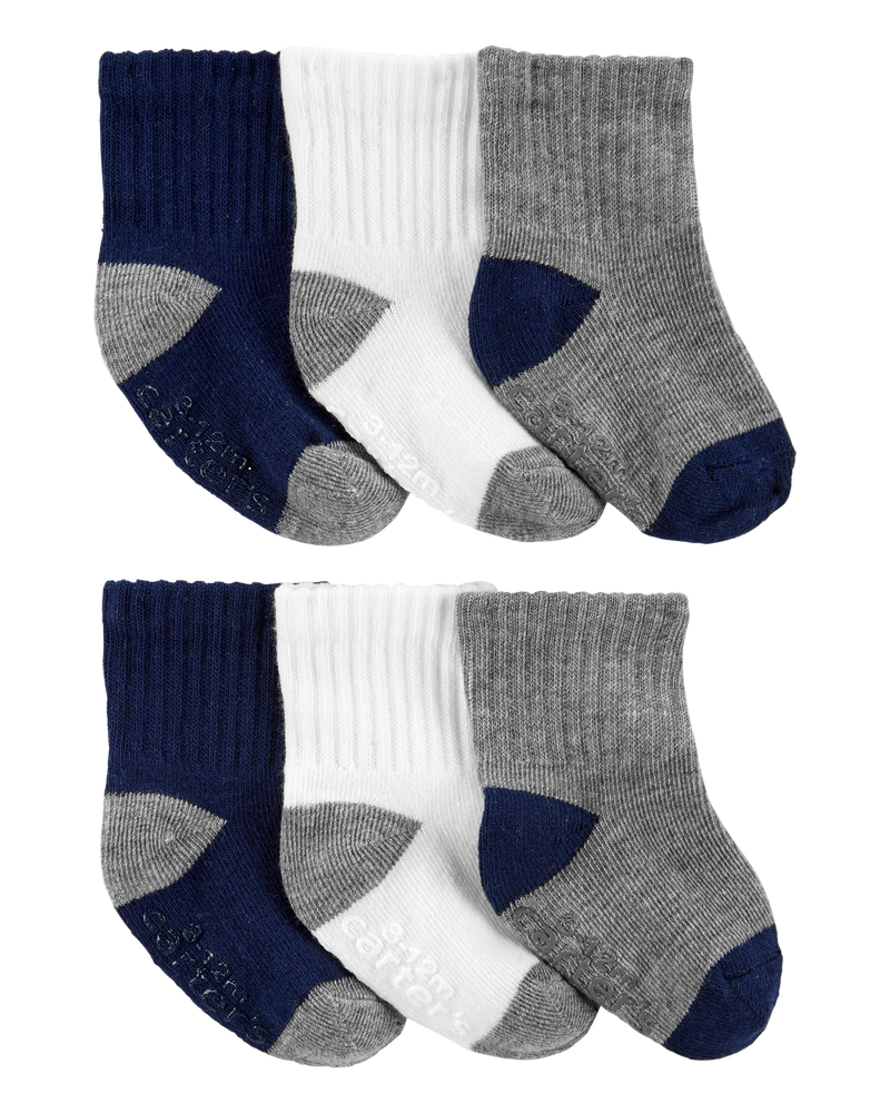 Baby 6-Pack Crew Socks, image 1 of 2 slides
