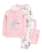 Toddler 4-Piece Painter Elephant 100% Snug Fit Cotton Pajamas, image 1 of 4 slides