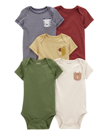 Baby 5-Pack Short-Sleeve Bodysuits, 
