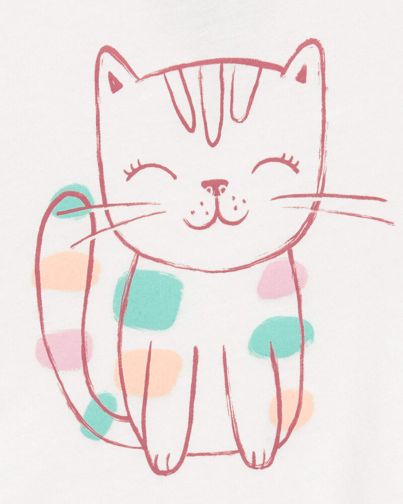 Toddler Cute Kitty Graphic Tee, image 2 of 3 slides