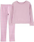 Kid 2-Piece Thermal Top & Fleece Leggings Set, image 1 of 7 slides