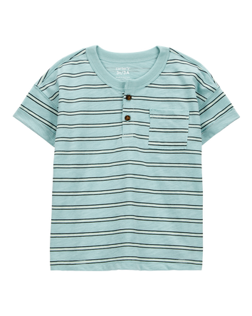 Toddler Striped Slub Jersey Henley, 