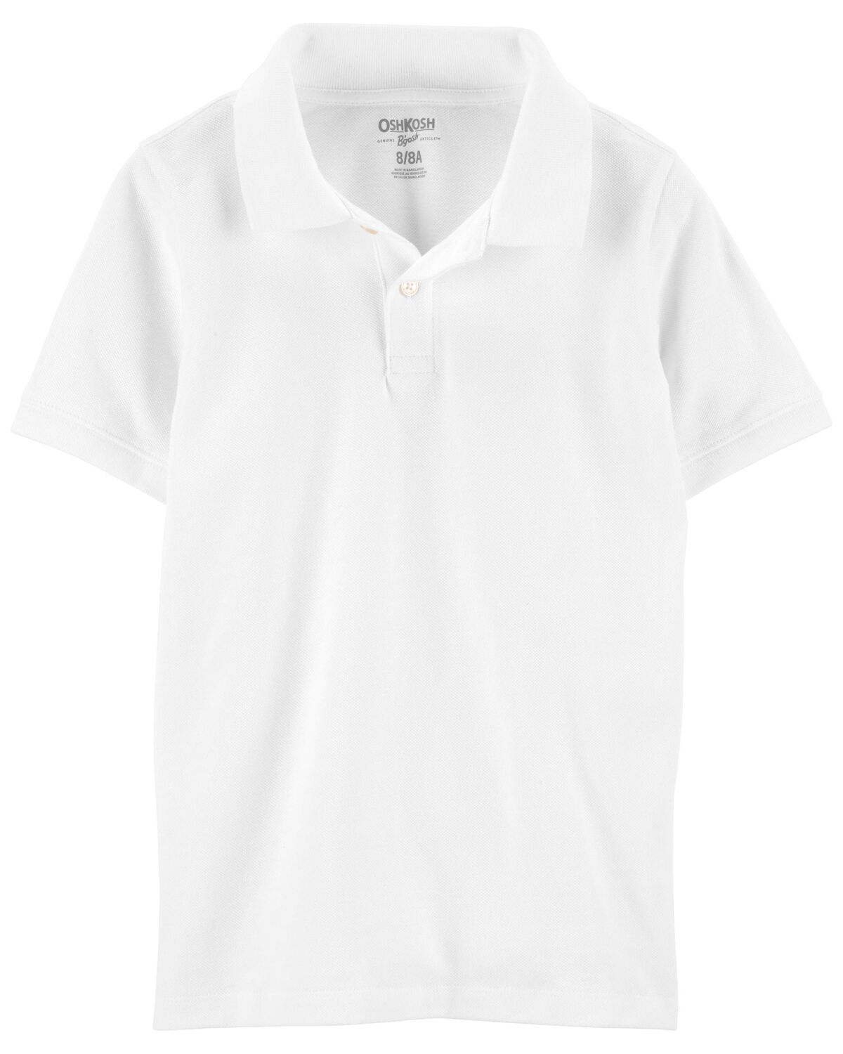 Kid White Polo Uniform Shirt