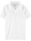 White - Kid White Polo Uniform Shirt