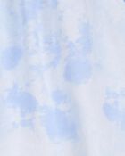Kid Drawstring Cloud Dye French Terry Skort - Blue, image 3 of 4 slides