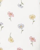 Baby 2-Way Zip Floral PurelySoft Wearable Blanket - Ivory, image 2 of 3 slides
