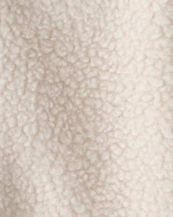 Baby Boy Color Block Fleece Zip-Up Jumpsuit - Cream/Blue, 