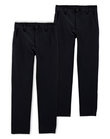 Kid 2-Pack Active Pull-On Uniform Pants - Black, 