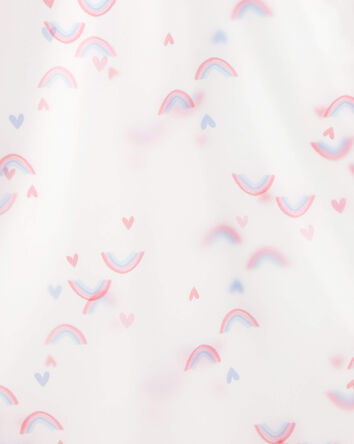 Rainbow Translucent Rain Jacket - Pink, 