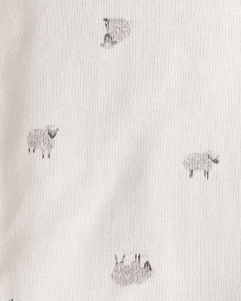 Baby Boy 4-Pack Sheep Print Long-Sleeve Multipack Bodysuits, image 4 of 6 slides