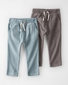 Toddler 2-Pack Recycled Fleece Pants, image 1 of 3 slides