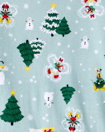 Kid Disney© Mickey Mouse 100% Cotton Long-Sleeve Snug Fit 2-Piece Pajamas - Blue, 