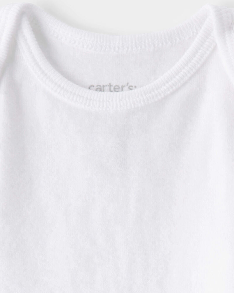 Baby 5-Pack Sleeveless Bodysuits - White, image 2 of 5 slides