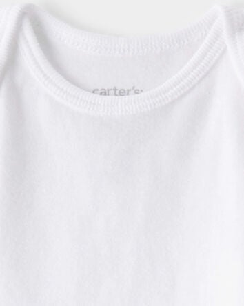 Baby 5-Pack Sleeveless Bodysuits - White, 