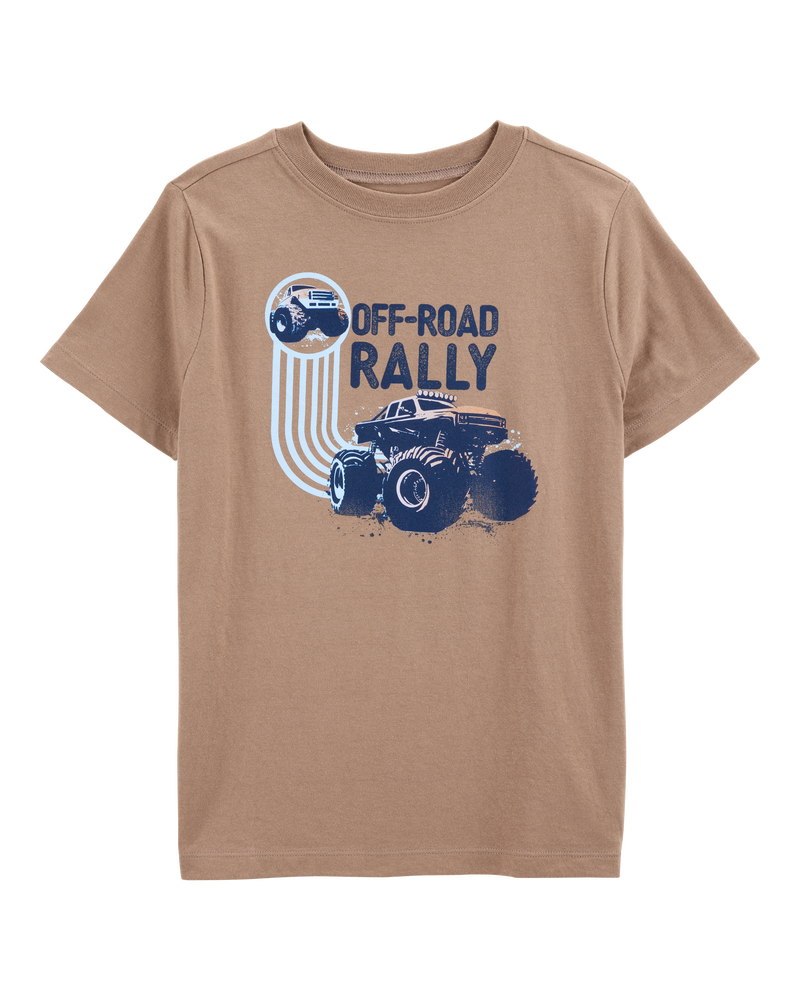 Boys Off-Road Rally Short-Sleeve Graphic Tee - Brown, image 1 of 3 slides