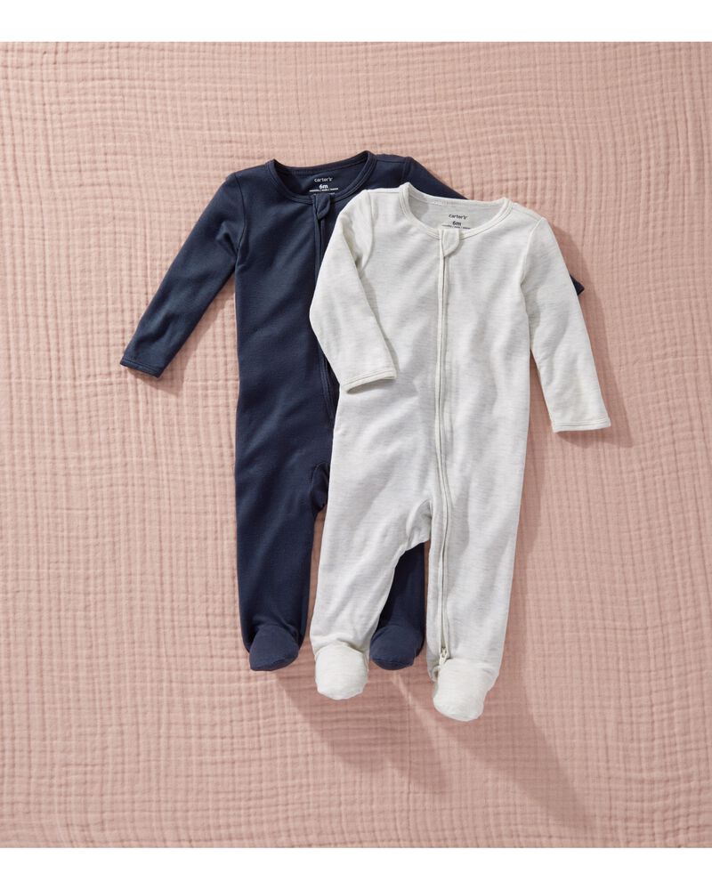 Baby Zip-Up PurelySoft Sleep & Play Pajamas, image 4 of 4 slides