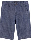 Salisbury Wash - Kid Relaxed Fit Cotton Chambray Shorts