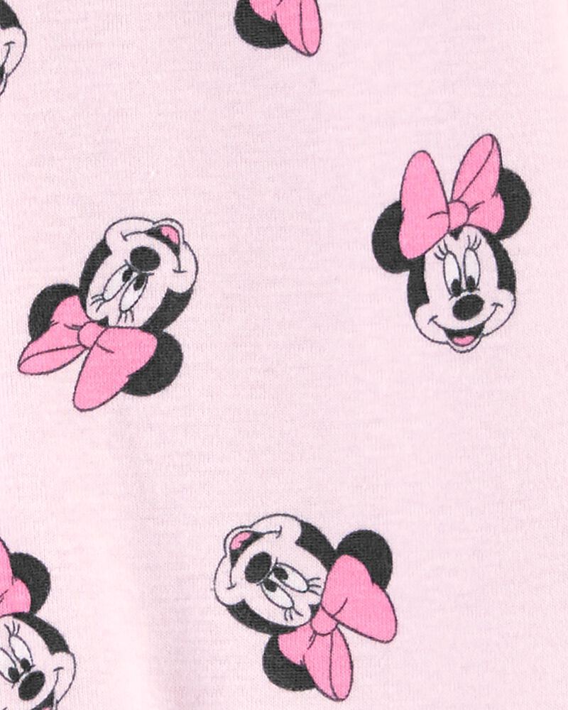 Toddler 1-Piece Minnie Mouse 100%  Cotton Footie Pajamas, image 2 of 4 slides